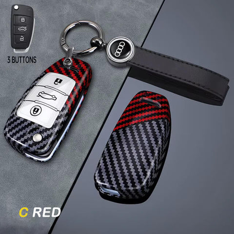 Carbon Fiber Style Audi Key Cover