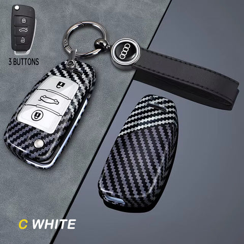 Carbon Fiber Style Audi Key Cover
