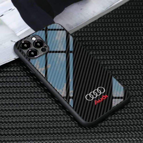 Audi iPhone 14 Pro Hülle Carbon Fiber
