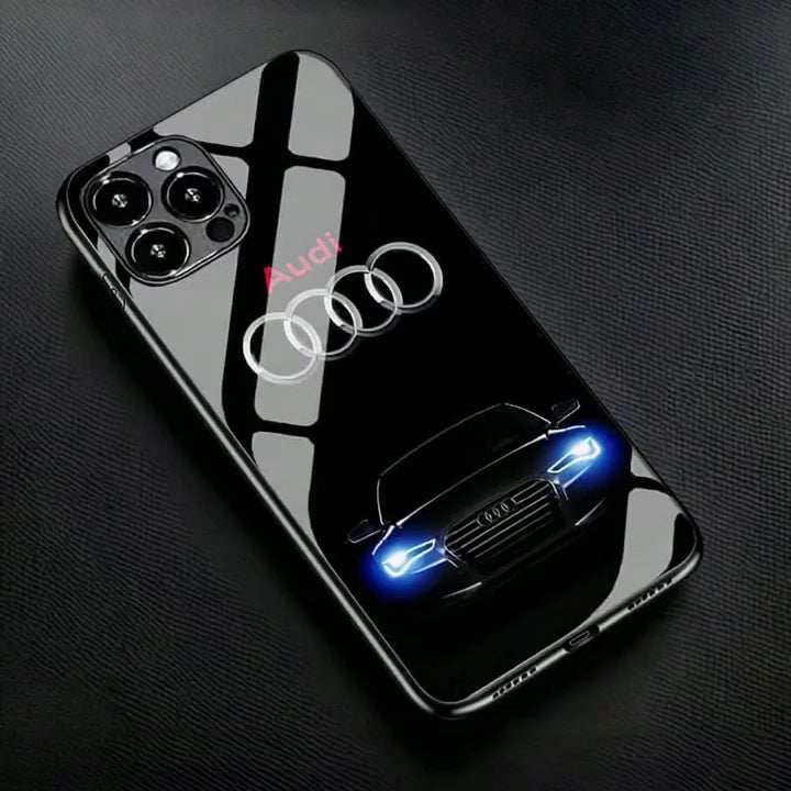 Audi Tempered-Glass Phone Case