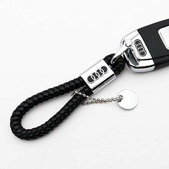Hand-knitted Audi Leather Key Chain - AudiLovers
