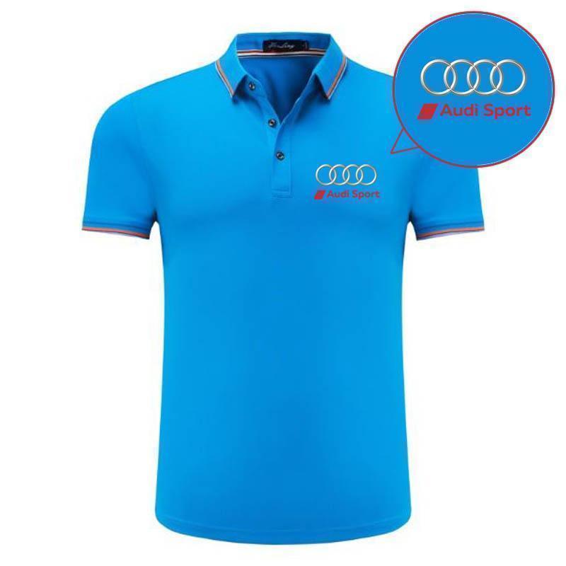 audi dress shirt Audi Men's Short Sleeve Executive Oxford Dress Shirt-White - 1146WH