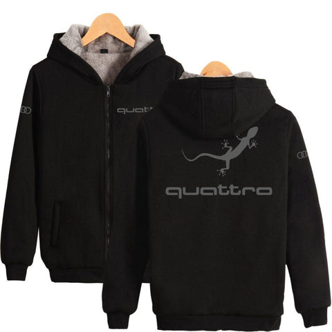 Audi Quattro Zip-Up Heavyweight Hoodie - AudiLovers