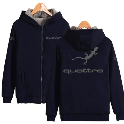 Audi Quattro Zip-Up Heavyweight Hoodie - AudiLovers