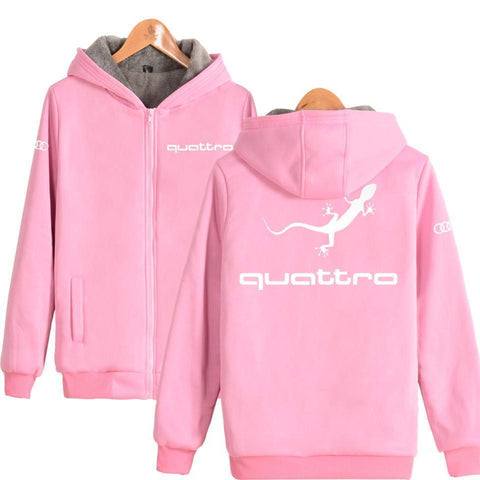 Audi Quattro Zip-Up Heavyweight Hoodie - AudiLovers