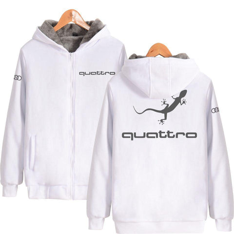 Audi Quattro Zip-Up Heavyweight Hoodie - AudiLovers