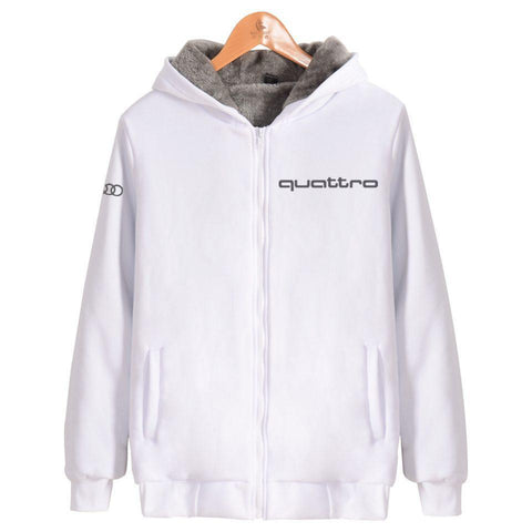 Audi Quattro Zip-Up Heavyweight Hoodie - AudiLovers